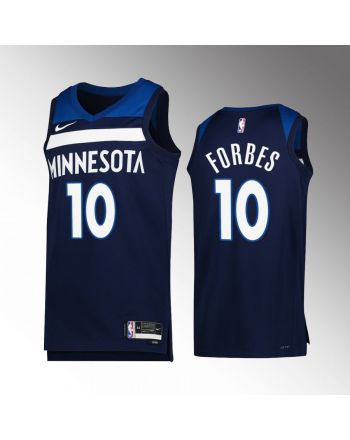 Minnesota Timberwolves Bryn Forbes 10 2022-23 Icon Edition Navy Jersey Swingman