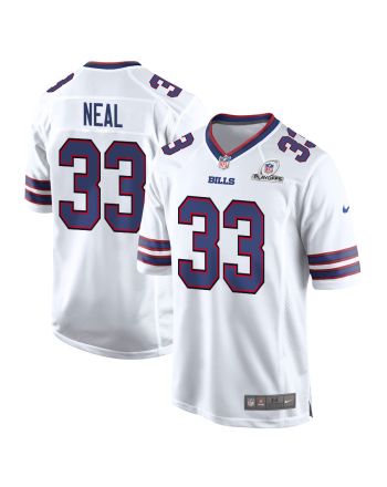 Siran Neal 33 Buffalo Bills 2023 Playoffs Patch Game Men Jersey - White