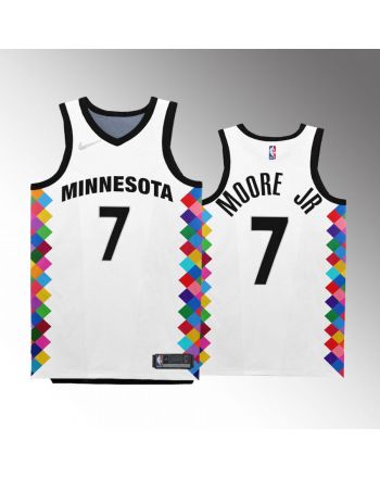 Minnesota Timberwolves Wendell Moore Jr. 7 2022-23 City Edition White Jersey Bob Dylan