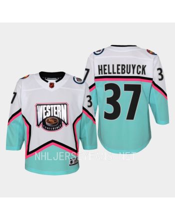 Connor Hellebuyck 37 Winnipeg Jets 2023 All-Star Game Jersey White Equipment