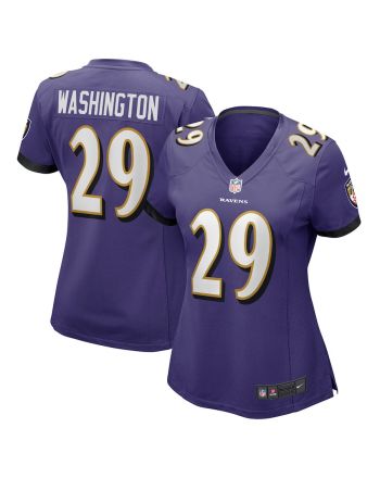 Ar'Darius 29 Washington Baltimore Ravens Women Game Jersey - Purple