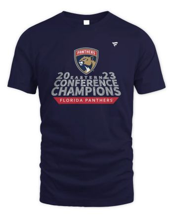 Florida Panthers 2023 Eastern Conference Champions Locker Room T-Shirt - Navy