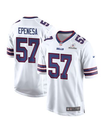 A.J. Epenesa 57 Buffalo Bills 2024 Divisional Patch Game Men Jersey - White