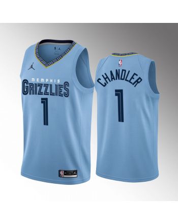 Kennedy Chandler 1 2022-23 Memphis Grizzlies Blue City Edition Jersey