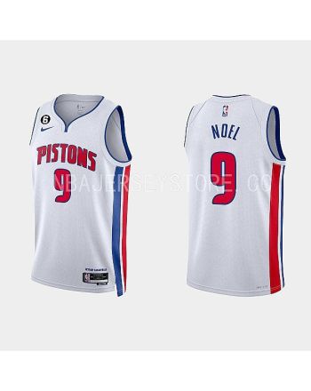 Detroit Pistons Nerlens Noel 9 2022-23 Association Edition White Men Jersey Swingman