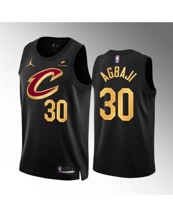 Cleveland Cavaliers Ochai Agbaji 30 Statement Edition Black Jersey 2022-23 Swingman