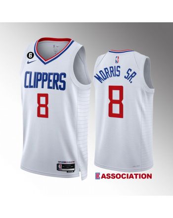 LA Clippers Marcus Morris Sr. 8 2022-23 Association Edition White Jersey Swingman