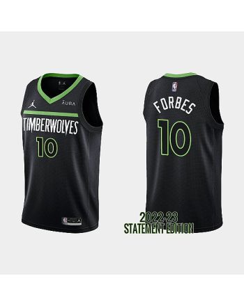 Minnesota Timberwolves Bryn Forbes 10 Black 2022-23 Statement Edition Men Jersey