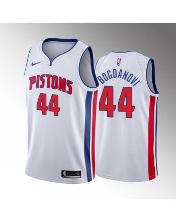 Detroit Pistons Bojan Bogdanovic 44 White Association Edition Jersey 2022-23 Swingman