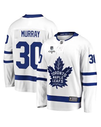 Matt Murray 30 Toronto Maple Leafs Stanley Cup 2023 Playoffs Patch Away Breakaway Men Jersey - White