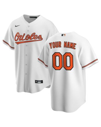 Baltimore Orioles Home Custom Men Jersey - White