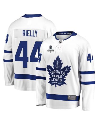 Morgan Rielly 44 Toronto Maple Leafs Stanley Cup 2023 Playoffs Patch Away Breakaway Men Jersey - White