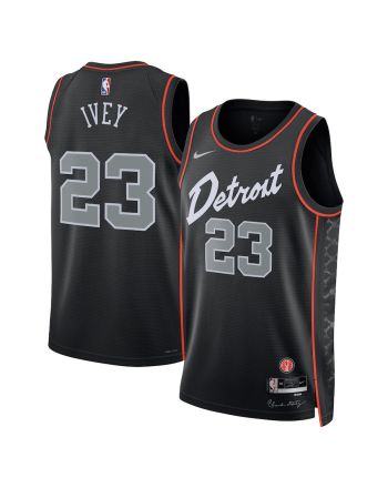 Jaden Ivey 23 Detroit Pistons 2023/24 City Edition Swingman Jersey - Black