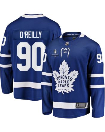 Ryan O_Reilly 90 Toronto Maple Leafs Stanley Cup 2023 Playoffs Patch Home Breakaway Men Jersey - Blue