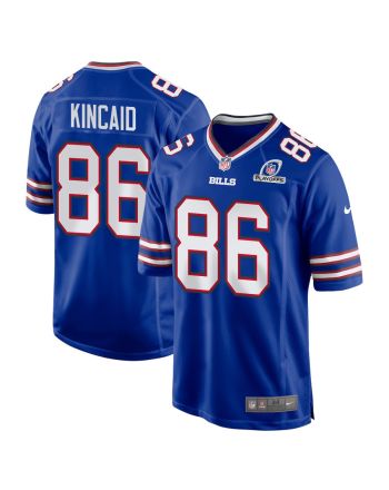 Dalton Kincaid 86 Buffalo Bills 2023 Playoffs Patch Game Men Jersey - Royal