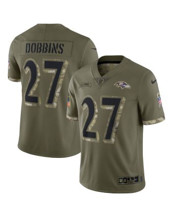 J.K. Dobbins Baltimore Ravens 2022 Salute To Service Limited Jersey - Olive