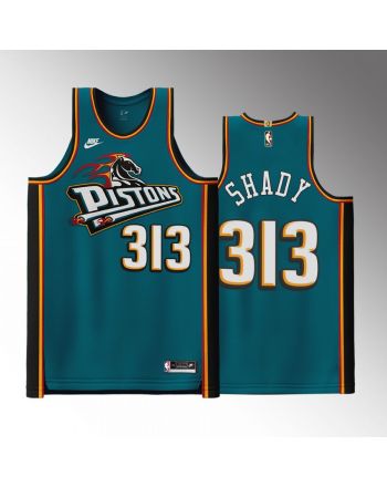 Detroit Pistons 313 Shady Teal Jersey 2022-23 Hardwood Classics