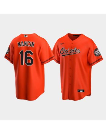 Men's Baltimore Orioles Trey Mancini 16 Alternate Team Orange Jersey Jersey