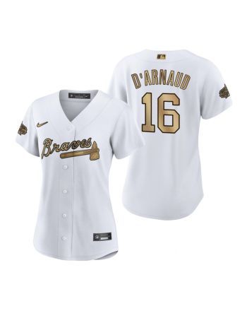 Women Atlanta Braves Travis D'Arnaud White 2022-23 All-Star Game Jersey