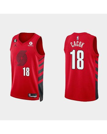 Portland Trail Blazers 18 Devontae Cacok 2022-23 Statement Edition Red Men Jersey