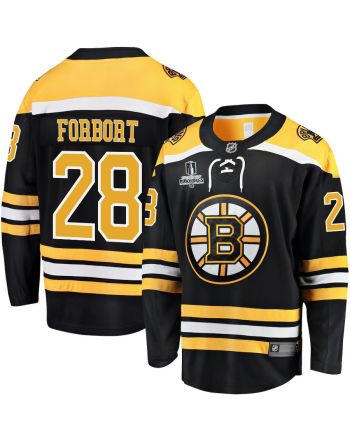 Derek Forbort 28 Boston Bruins Stanley Cup 2023 Playoffs Patch Home Breakaway Men Jersey - Black