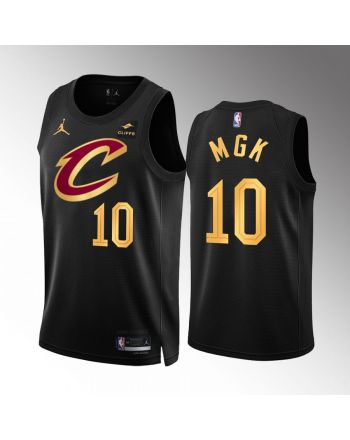 MGK 10 Cleveland Cavaliers Gold is Back Black Statement Edition 2022-23 Jersey