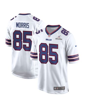 Quintin Morris 85 Buffalo Bills 2024 Divisional Patch Game Men Jersey - White