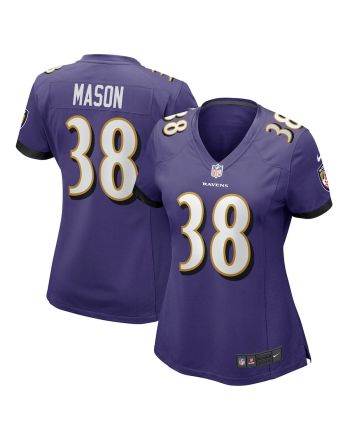 Ben Mason 38 Baltimore Ravens Women Game Jersey - Purple