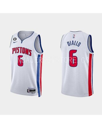 Detroit Pistons Hamidou Diallo 6 2022-23 Association Edition White Men Jersey Swingman