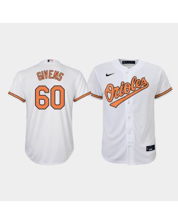 Youth Baltimore Orioles Mychal Givens 60 White Home Jersey Jersey