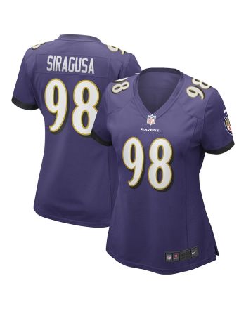 Tony Siragusa 98 Baltimore Ravens Women's Game Retired Player Jersey - Purple