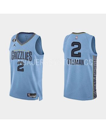 Memphis Grizzlies 2 Xavier Tillman 2022-23 Statement Edition Light Blue Men Jersey