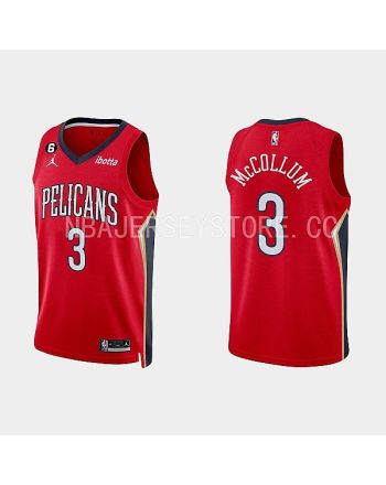 New Orleans Pelicans C.J. McCollum 3 Red 2022-23 Statement Edition Men Jersey