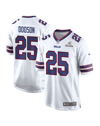 Tyrel Dodson 25 Buffalo Bills 2023 Playoffs Patch Game Men Jersey - White