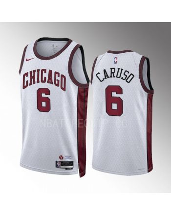 Chicago Bulls Alex Caruso 6 2022-23 City Edition White Jersey Swingman