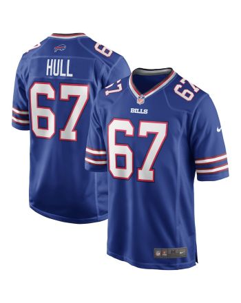 Kent Hull 67 Buffalo Bills Men Game Retired Jersey - Royal