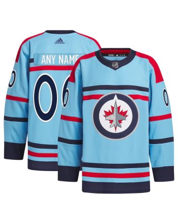 Winnipeg Jets Anniversary Primegreen Custom Men Jersey - Light Blue