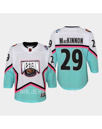 Nathan MacKinnon 29 Colorado Avalanche 2023 All-Star Game Jersey White Equipment