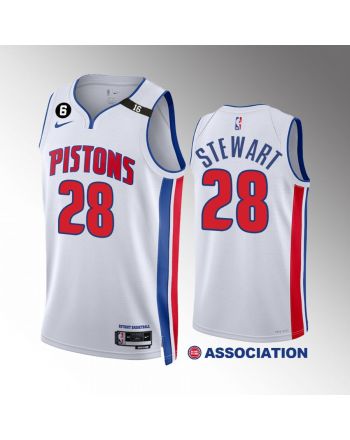 Isaiah Stewart 28 Detroit Pistons White Association Edition Jersey 2022-23 Swingman