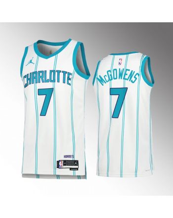 Bryce McGowens 7 2022-23 Charlotte Hornets White Association Edition Jersey Swingman