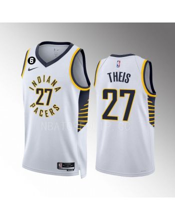 Daniel Theis 27 Indiana Pacers White Association Edition 2022-23 Men Jersey Swingman