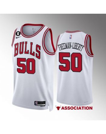 Javon Freeman-Liberty 50 Chicago Bulls White Men Jersey 2022-23 Association Edition NO.6 Patch