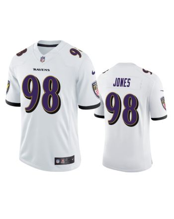 Baltimore Ravens Travis Jones 98 White Vapor Limited Jersey