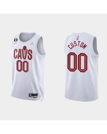 Gold is Back Cleveland Cavaliers 00 Custom 2022-23 Association Edition White Men Jersey