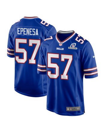 A.J. Epenesa 57 Buffalo Bills 2024 Divisional Patch Game Men Jersey - Royal