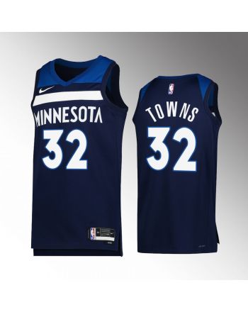 Minnesota Timberwolves Karl-Anthony Towns 32 2022-23 Icon Edition Navy Jersey Swingman