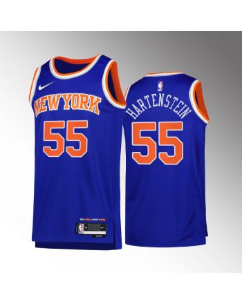 New York Knicks Isaiah Hartenstein 55 Blue Icon Edition Jersey 2022-23 Swingman