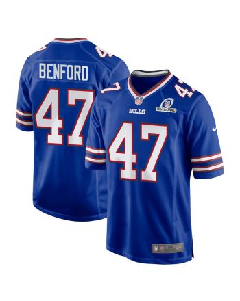 Christian Benford 47 Buffalo Bills 2024 Divisional Patch Game Men Jersey - Royal