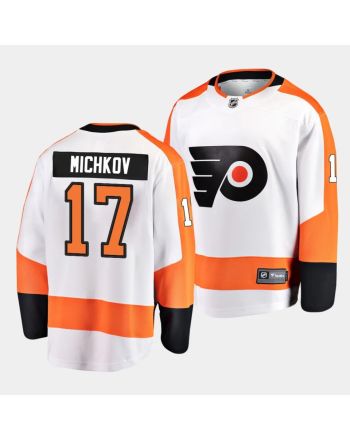 Matvei Michkov #17 Philadelphia Flyers 2023 NHL Draft Away Men Jersey - Orange/White