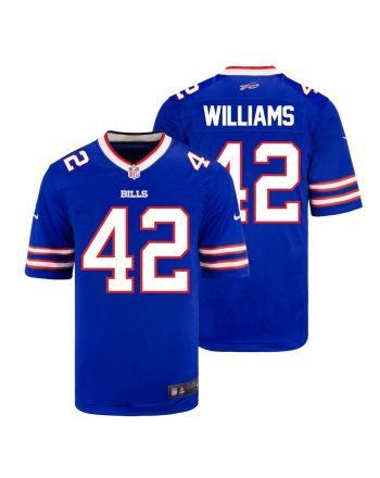 Dorian Williams 42 Buffalo Bills Men Home Game Jersey - Royal